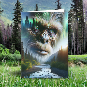 Cartão Engraçado Aniversário Sasquatch Pun