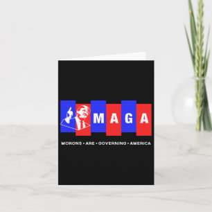 Cartão Engraçado Anti Trump Morons governa a América