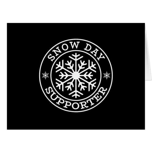 Cartão Engraçado Apoiador do Dia da Neve Professor Estuda (Frente horizontal)