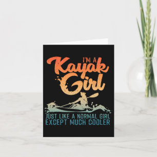 Cartão Engraçado Arte De Garota Kayak Para Mulheres Que K