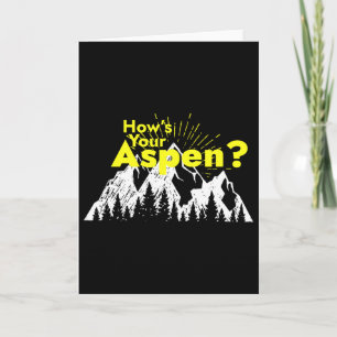 Cartão Engraçado Aspen Colorado esquiando como está seu A