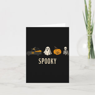 Cartão Engraçado assustador halloween fofo caminhão fanta