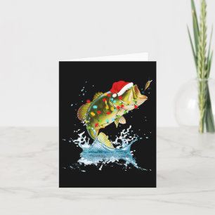 Cartão Engraçado B Pescar Papai Noel Natal Pescador de Pa