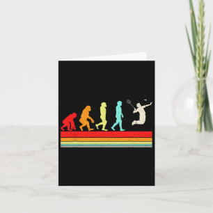 Cartão Engraçado Badminton Evolution Retro Vintage Design