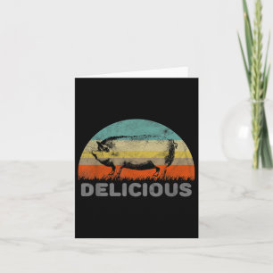 Cartão Engraçado Barbecue Porco Com Um Slogan Delicioso