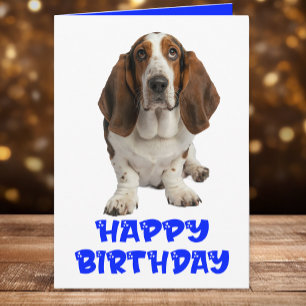 Cartão Engraçado Basset Hound Birthday Dog Lovers