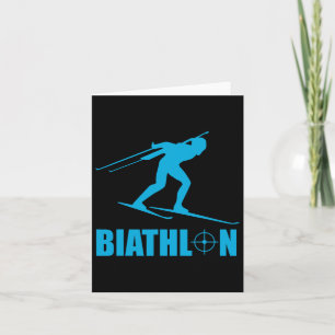 Cartão Engraçado Biatlo Alvo Esportivo Biatletas Fotograf