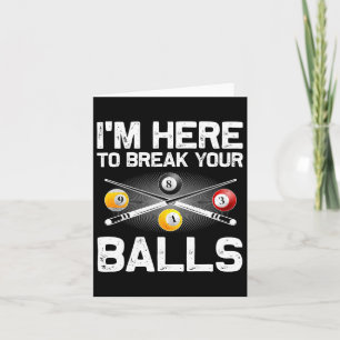 Cartão Engraçado Billiard Art Para Homens Mulheres Billia