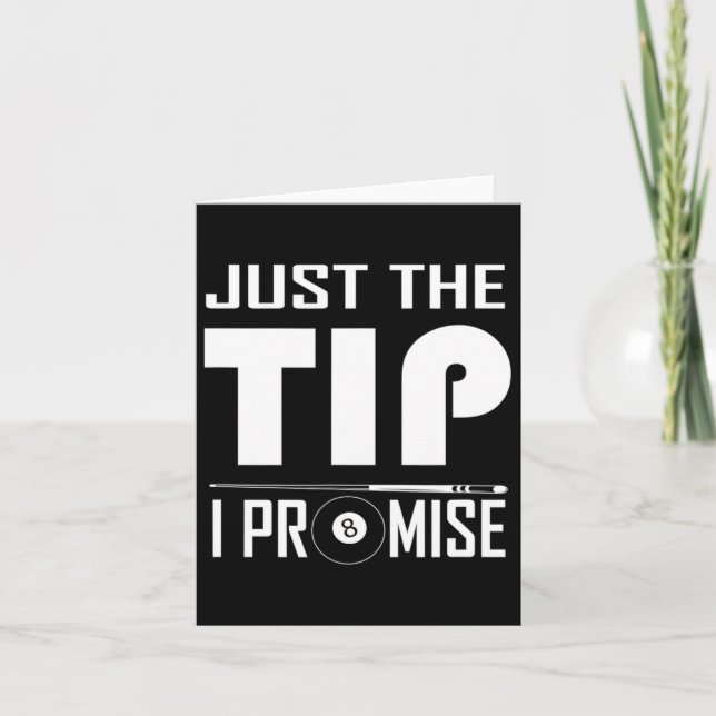 Cartão Engraçado Billiard Cue Stick Shirt Apenas A Baile  (Frente)