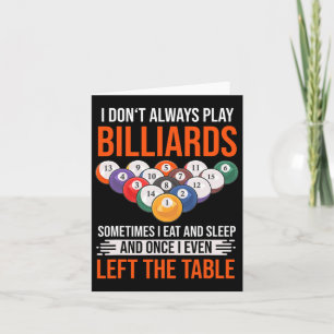 Cartão Engraçado Billiard Dizendo Com Mesa De Piscina Par