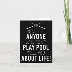 Cartão Engraçado Billiard Dizendo Para Jogadores De Pisci