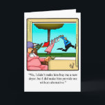 Cartão Engraçado Birthday Humor Card Husband<br><div class="desc">Divirta-se em espalhar o riso com esta hilária carta de boas-vindas de aniversário romântica do cartunista Bill Abbott; envie algumas risadas com seu amor e desejos de um feliz aniversário. O desenho de Bill Abbott, "Spectickles", a banda desenhada internacionalmente sindicalizada também apareceu em Hallmark U.K., Reader's Digest, Posto da Noite...</div>