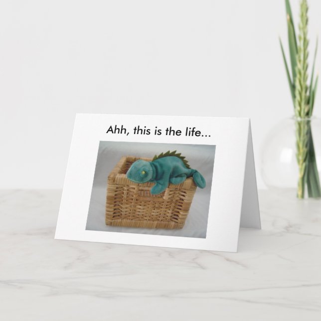 Cartão Engraçado Birthday Lizard (Frente)