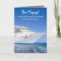 Engraçado Bon Voyage do laboratório para cruzeiro.