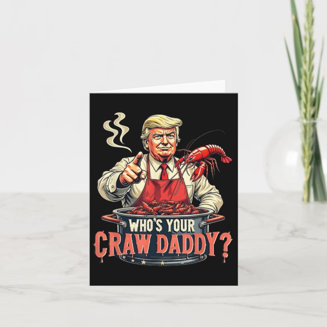 Cartão Engraçado Cajun ferve mariscos E Seu Crawaddy (Frente)