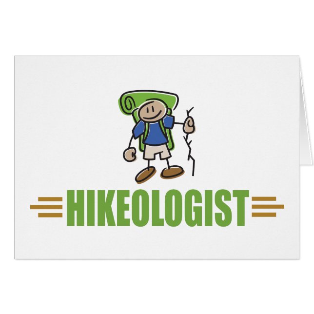 Cartão Engraçado caminhar (Frente Horizontal)