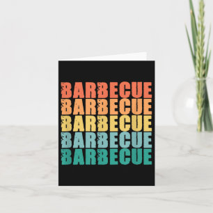 Cartão Engraçado Churrasco Barbecue Grill Griling Retro F