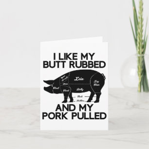 Cartão Engraçado Churrasco Engraçado Pork Rub Byrbecue Gi
