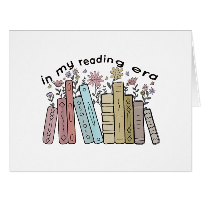 Cartão Engraçado Citação Do Leitor De Livros Em Minha Era (Frente horizontal)