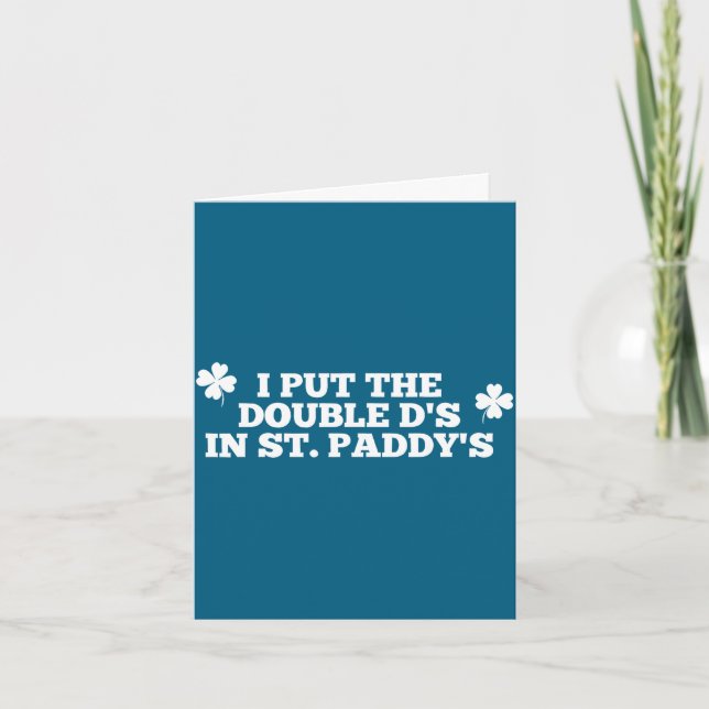 Cartão Engraçado coloquei os dois d's no dia de st paddy  (Frente)
