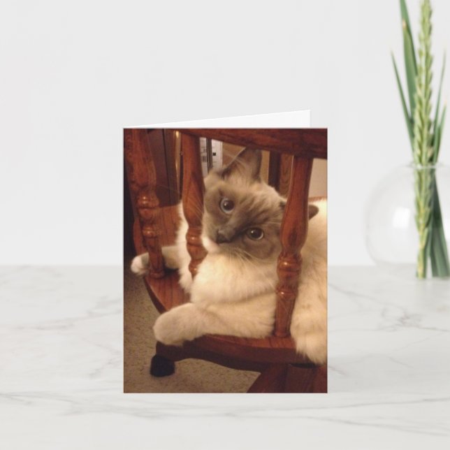 Cartão Engraçado com um boneco de atitude (Frente)