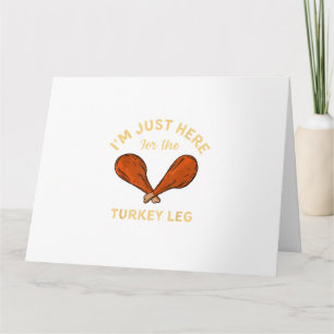 Cartão Engraçado Comida de Ação de Graças Estou aqui para