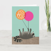 Engraçado Conseguir Bem Em Breve Balões Raccoon