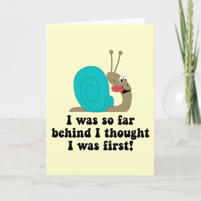 Cartão Engraçado correndo (Frente)