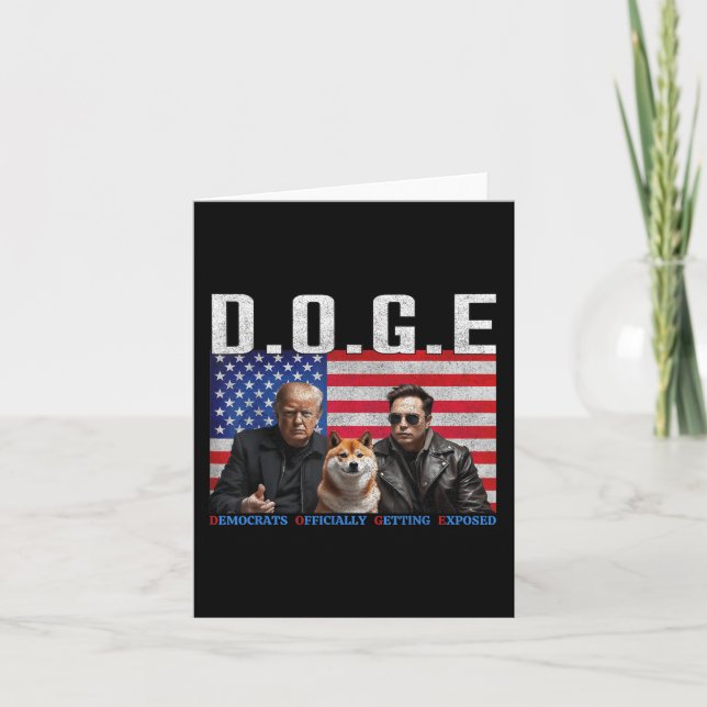 Cartão Engraçado D.o.g. e Doge Democratas Oficialmente Ch (Frente)