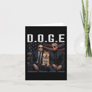 Cartão Engraçado D.o.g. e Doge Democrats Oficialmente Obt