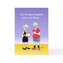 Cartão engraçado de 40 anos