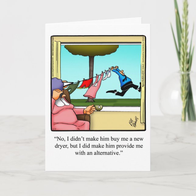 Cartão engraçado de aniversário de casamento para  (Frente)