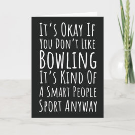 Cartão engraçado de boliche Equipe de jogador de b