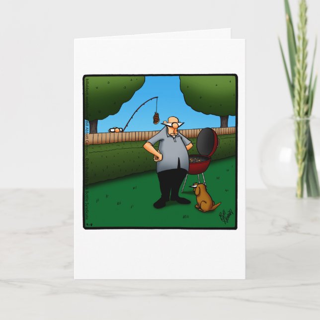 Cartão Engraçado de "Humor de Churrasco" do Dia de (Frente)