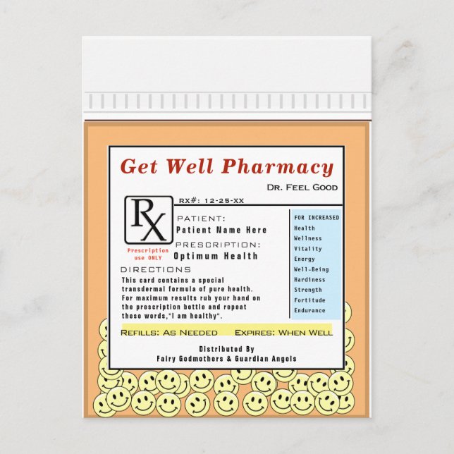 Cartão Engraçado de Melhoras Gigante (Frente)