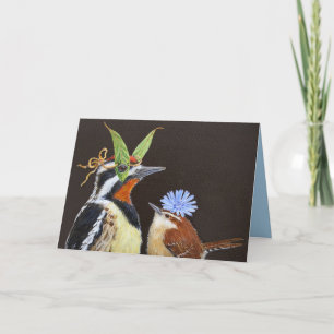 Cartão engraçado de pássaro com safado