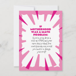 Cartão Engraçado de Problema Matemático do Dia de 