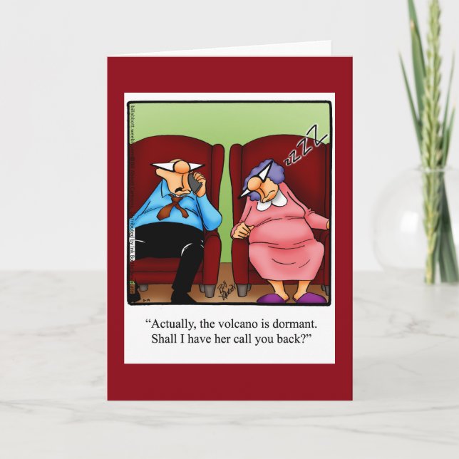 Cartão engraçado de saudação de Vazio de humor "ma (Frente)