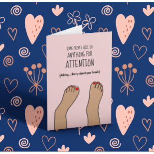 Cartão Engraçado de Tornozelo Quebrado