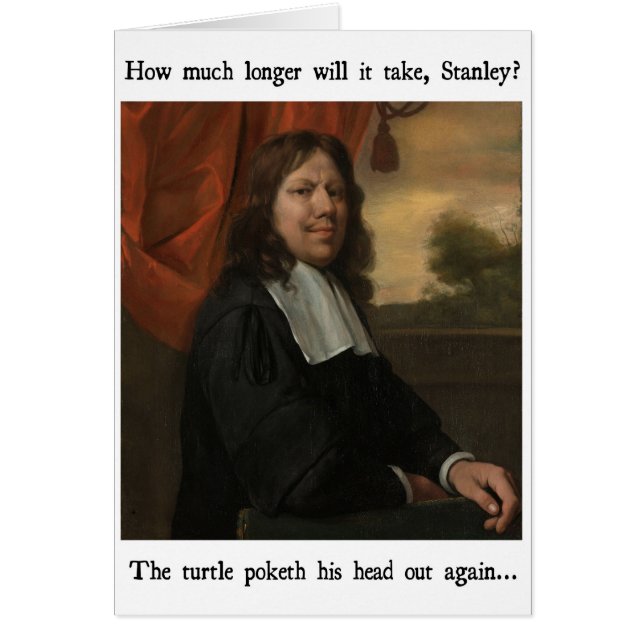 Cartão engraçado de Turtlehead (Frente)