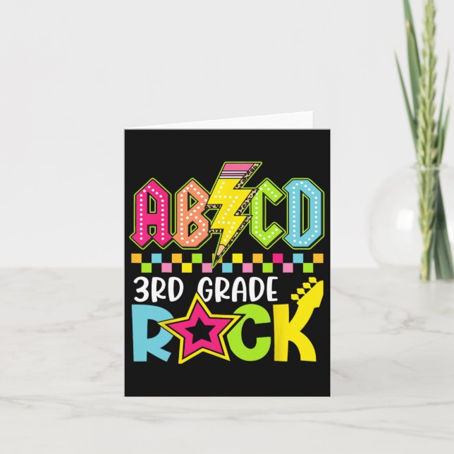 Cartão Engraçado De Volta À Escola Relâmpagos Da 3ª Série (Frente)