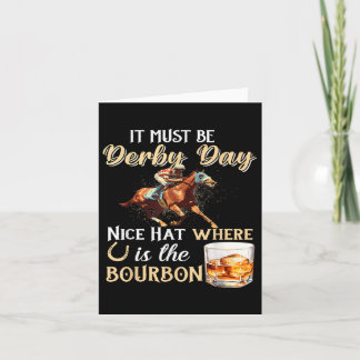 Cartão Engraçado Derby Day Nice Burbon, Onde Corrida de C