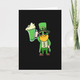 Cartão Engraçado Desenho do Leprechaun Irlandês