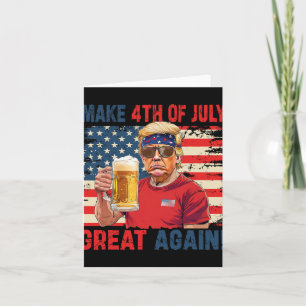 Cartão Engraçado Dia da Independência Do Trump Torne 4 De