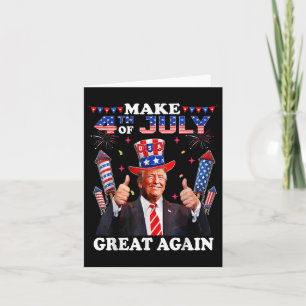 Cartão Engraçado Dia da Independência Do Trump Torne 4 De