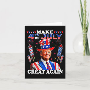 Cartão Engraçado Dia da Independência Do Trump Torne 4 De