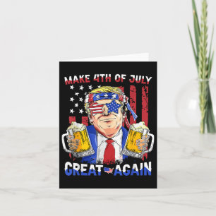 Cartão Engraçado Dia da Independência Do Trump Torne 4 De