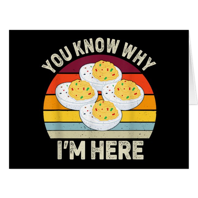 Cartão Engraçado Dia de Ação de Graças Ovos Devidos Você  (Frente horizontal)