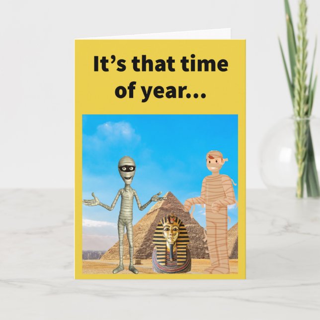 Cartão Engraçado Dia de as mães Feliz do Dia das Mummys (Frente)