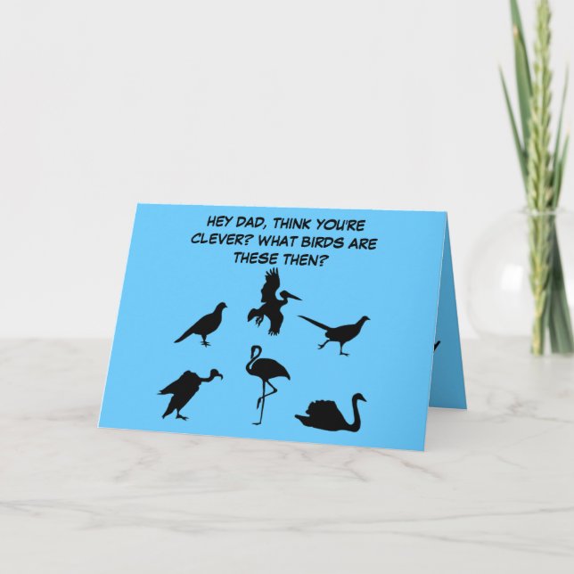 Cartão Engraçado, Dia de os pais ligeiramente rude (Frente)